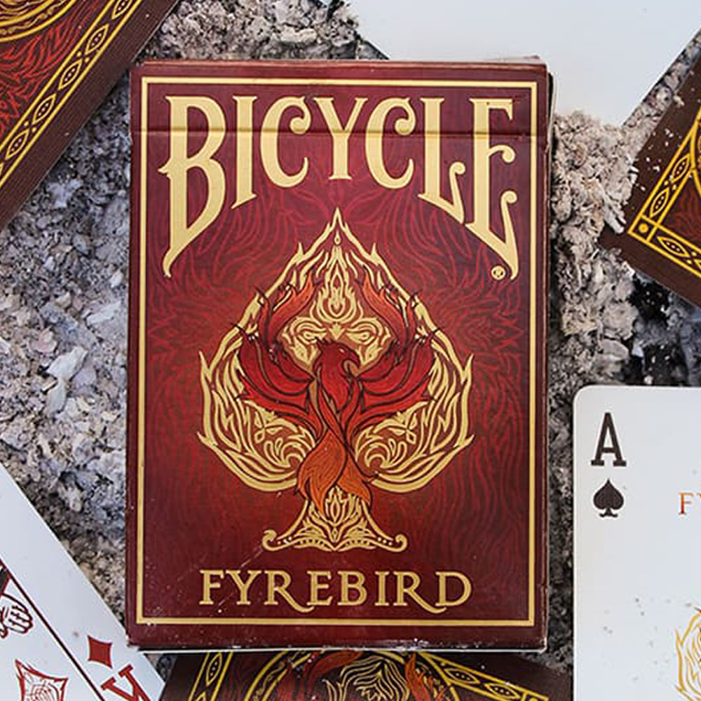 바이시클 파이어버드 플레잉카드, 화염 디자인 카드, 불꽃 테마 트럼프카드, USPCC 제작 카드